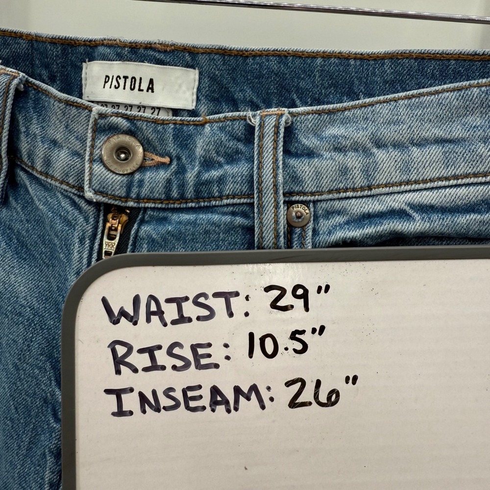 Pistola Charlie Zip Straight Leg Jeans Medium Wash Women's Size 27 - Picture 8 of 8